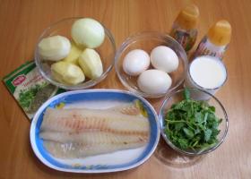 Запеканка из рыбы и картофеля - рецепт простой и ясный, а запеканка вкусная и сытная!